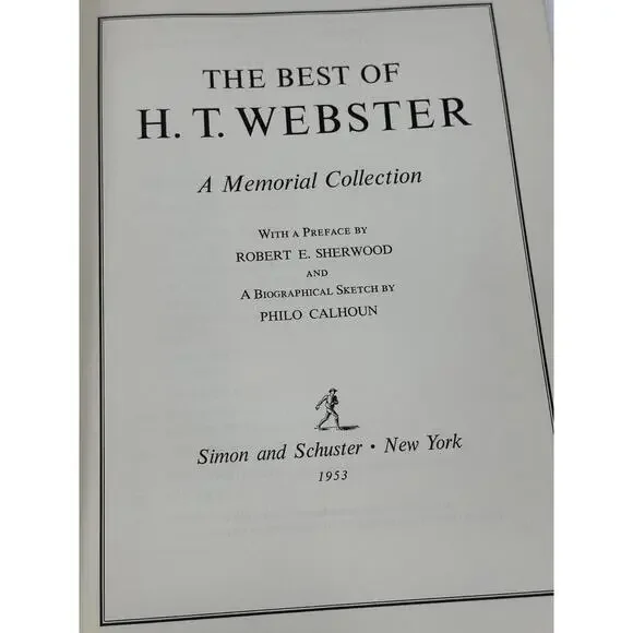 Vintage 1953 THE BEST OF H. T. WEBSTER A MEMORIAL COLLECTION BOOK 1ST Printing - Picture 6 of 9